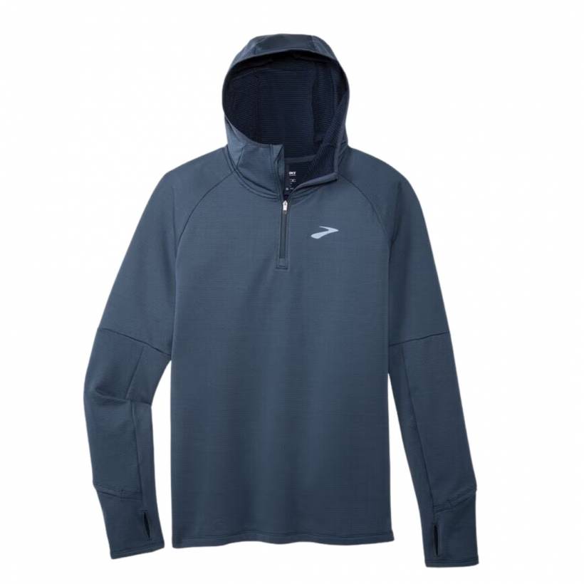 Sweat à capuche thermique Brooks Notch 2.0 bleu
