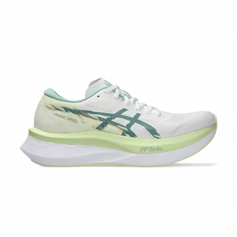 Ténis Asics Magic Speed 4 Branco Amarelo Feminino