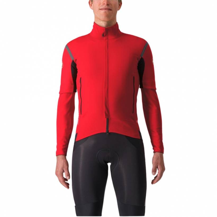 Casaco conversível Castelli Perfetto RoS 2 vermelho preto