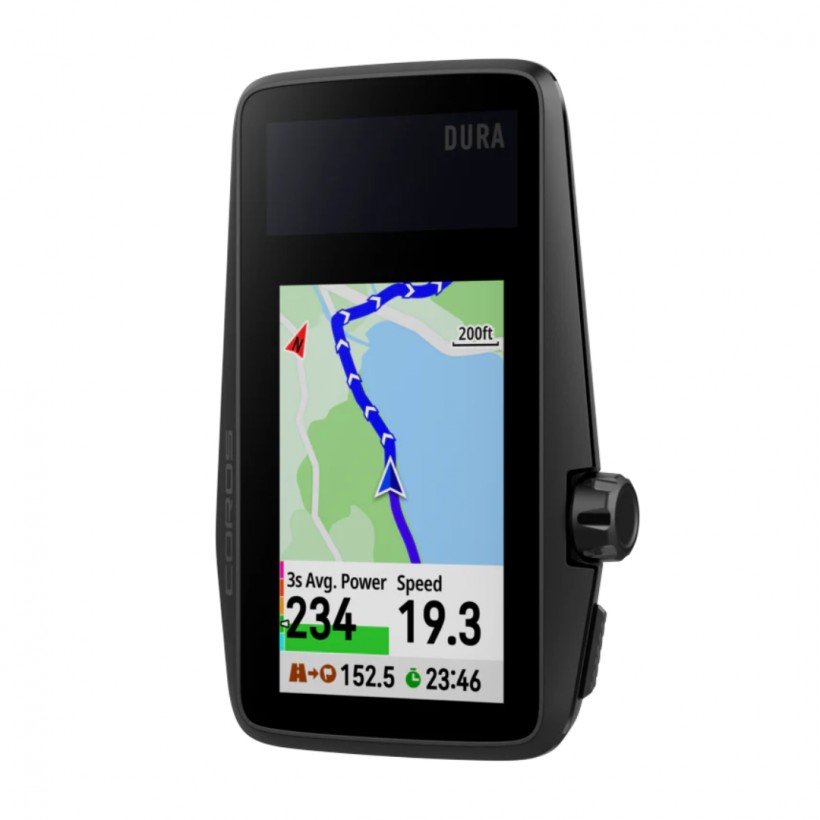 Słoneczny licznik rowerowy Coros Dura GPS w kolorze czarnym