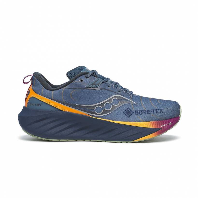 Scarpe Saucony Triumph 22 GTX Blu Arancione SS25