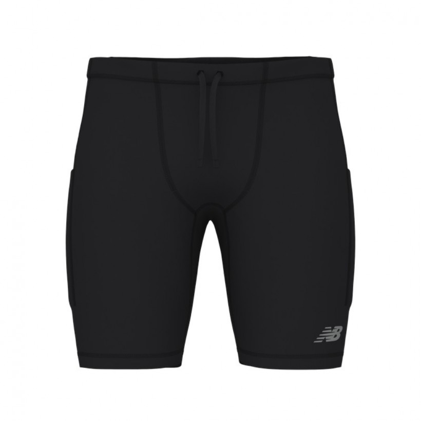 Mallas Curtas New Balance Sleek Pocket Half 9" Preto