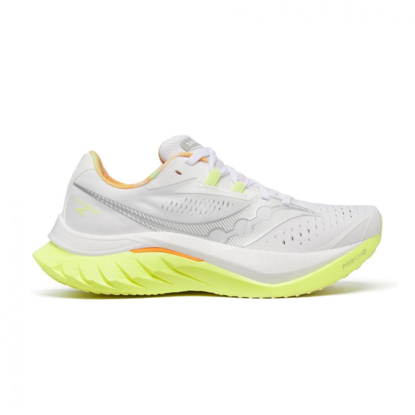 Tênis Saucony Endorphin Speed 4 Branco Amarelo SS25 Feminino