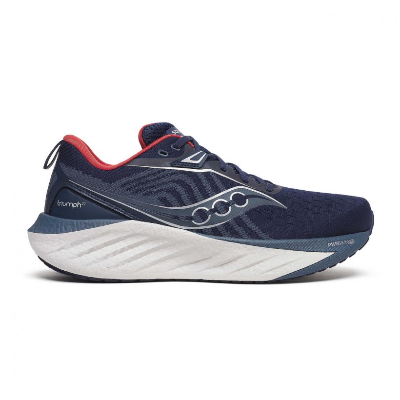 Chaussures Saucony Triumph 22 Bleu Rouge SS25