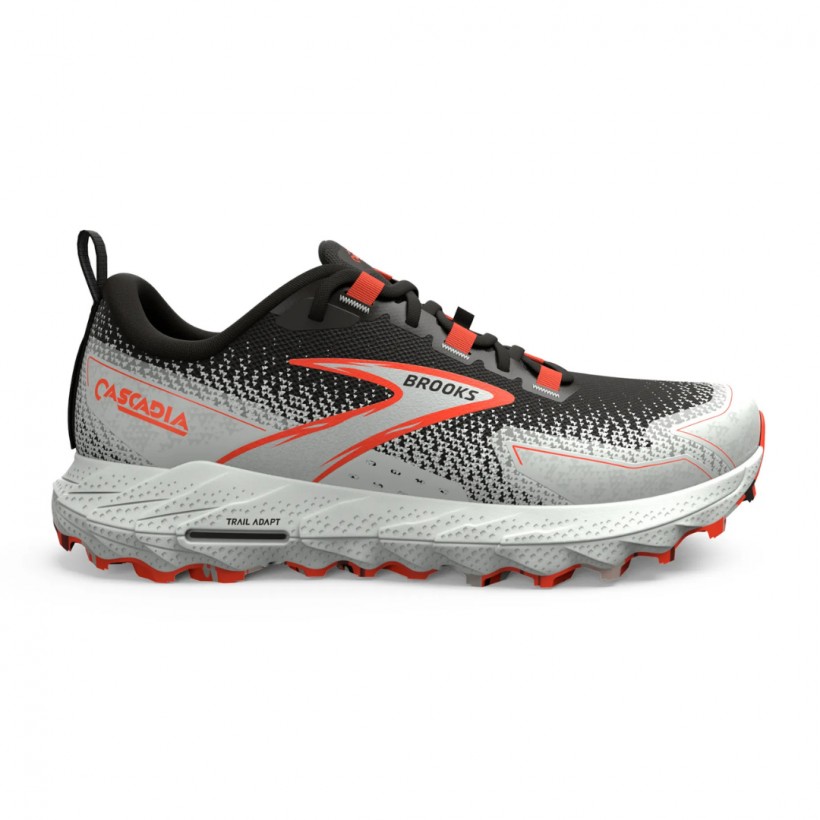 Brooks Cascadia 18 Schwarz Rot SS25 Damen-Schuhe
