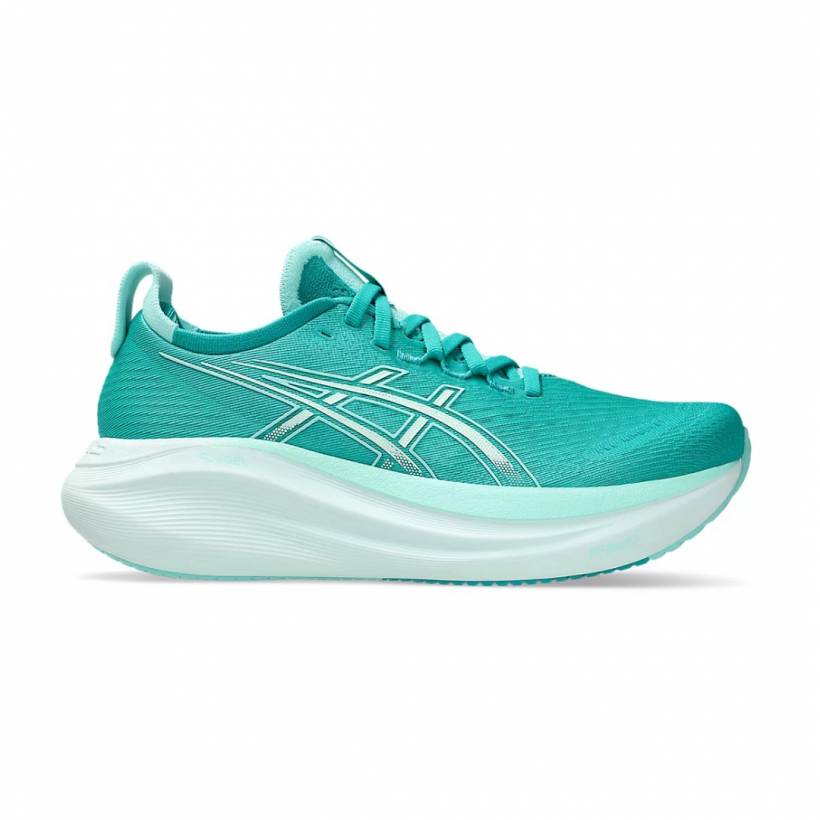 Zapatillas Asics Gel-Nimbus 27 Verde SS25 Mujer