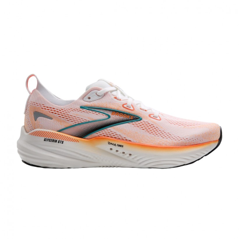 Buty Brooks Glycerin GTS 22 Biało-Pomarańczowe SS25
