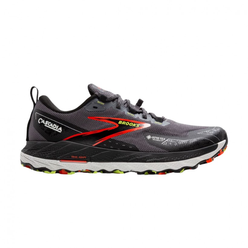 Scarpe Brooks Cascadia 18 GTX Nero Rosso SS25