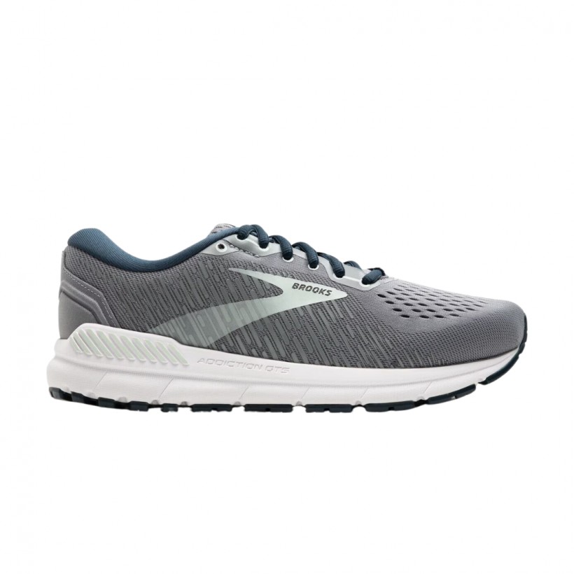 Ténis Brooks Addiction GTS 15 Extra Wide Cinza SS25 Mulher