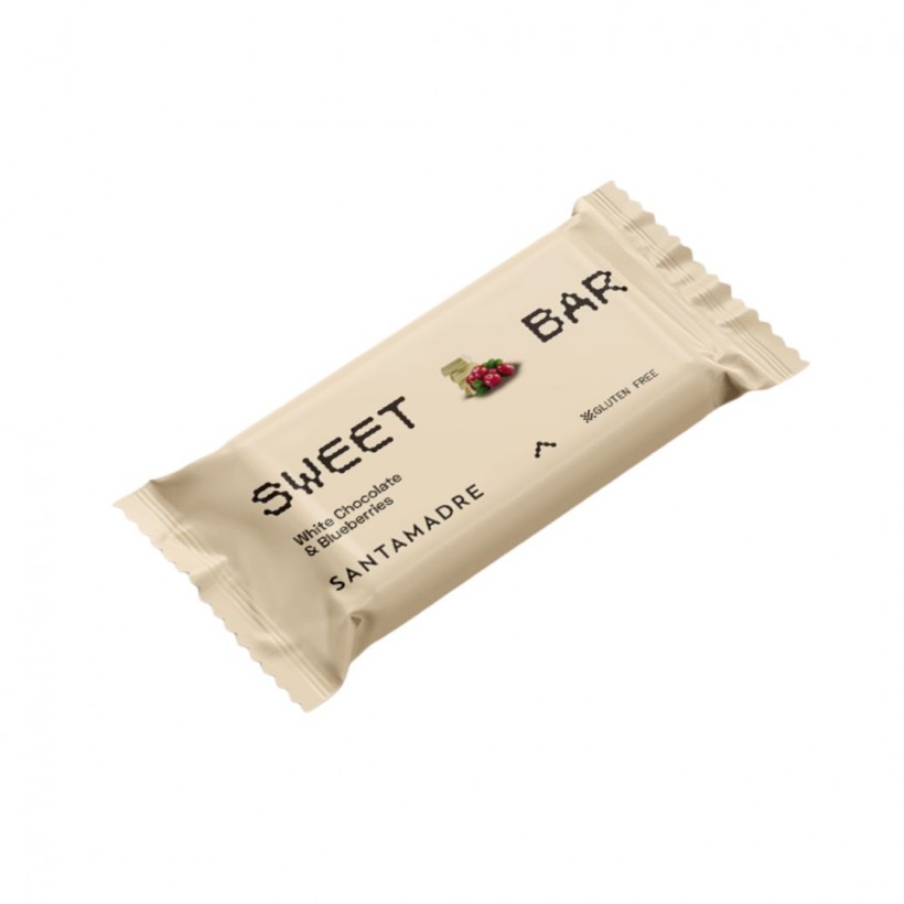 Caja de Barritas Santa Madre Chocolate Blanco y Arandano Rojo 36x60g