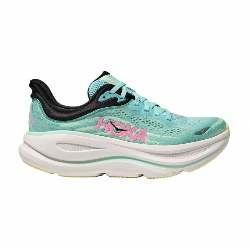 Chaussures Hoka Bondi 9 Vert Rose SS25 Femme