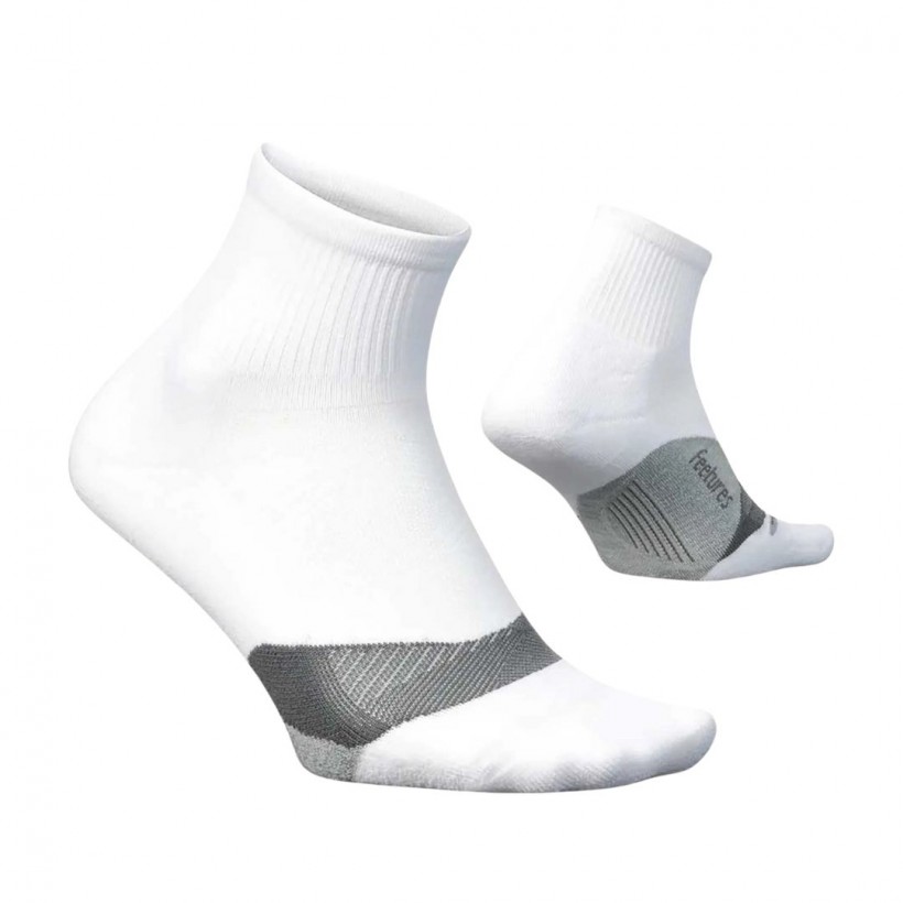 Meias Feetures Elite Light Cushion Quarter Branco