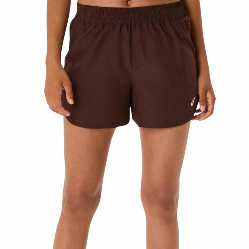 Pantaloncini Asics Nagino Run 4IN Marrone Donna