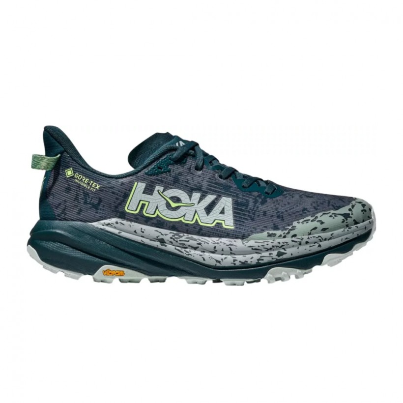 Scarpe Hoka Speedgoat 6 GTX Blu Verde SS25