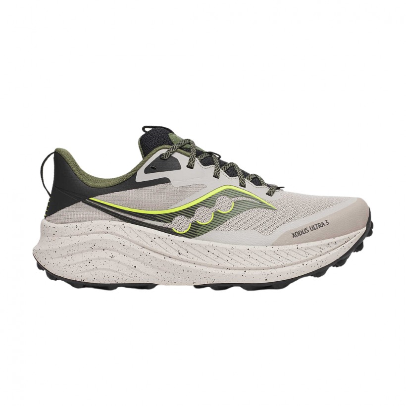 Tênis Saucony Xodus Ultra 3 Bege Verde SS25