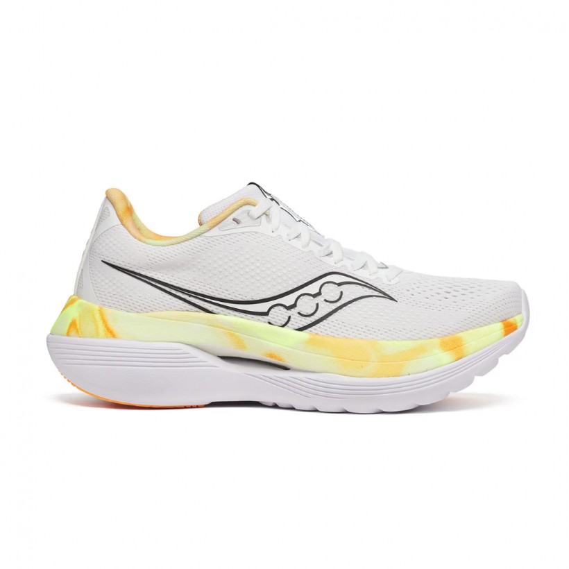 Saucony Endorphin Trainer Schuhe Weiß Gelb SS25