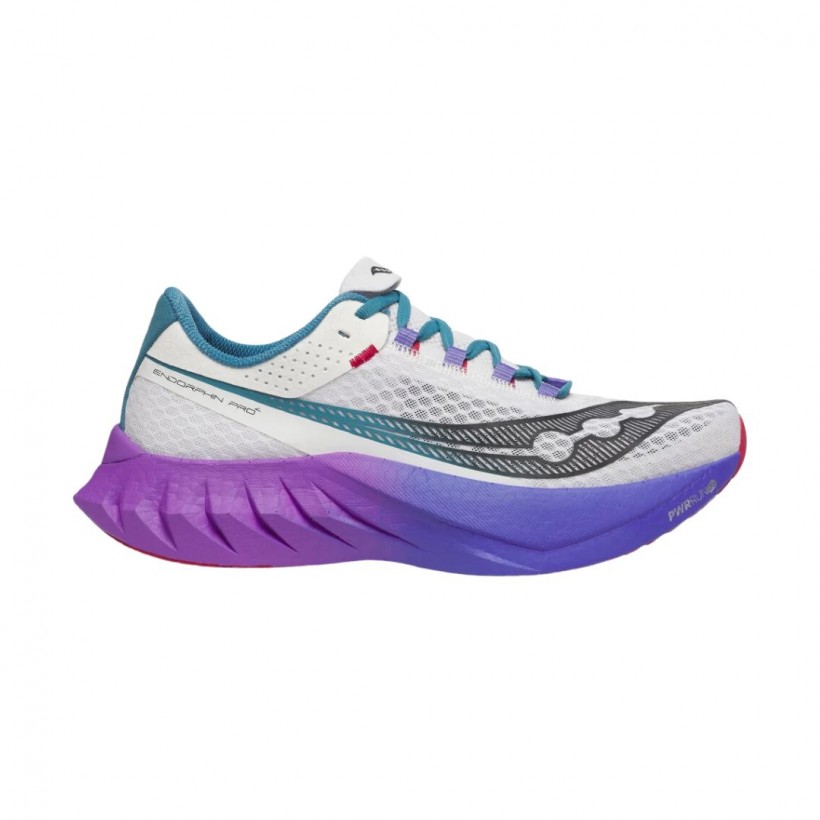 Tênis Saucony Endorphin Pro 4 Branco Roxo SS25