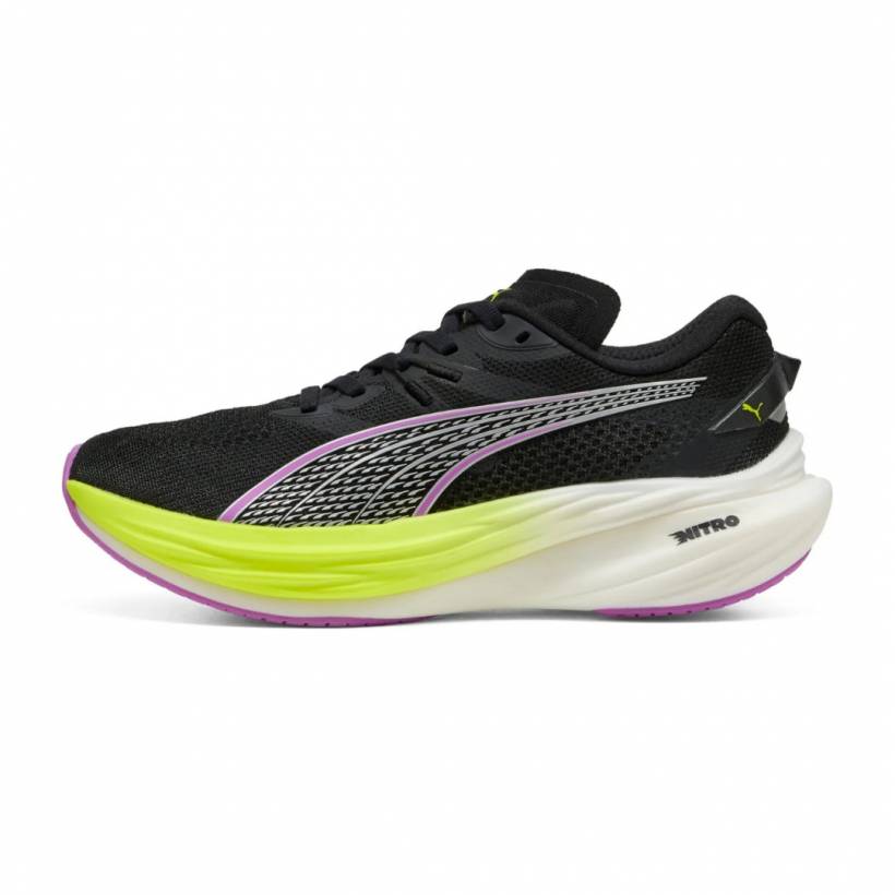 Ténis Puma Deviate Nitro 3 Preto Roxo SS25 Feminino