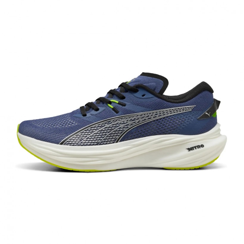 Tênis Puma Deviate Nitro 3 Azul Verde SS25