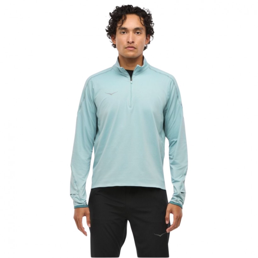Hoka GlideTech Quarter Zip Sweatshirt Blau