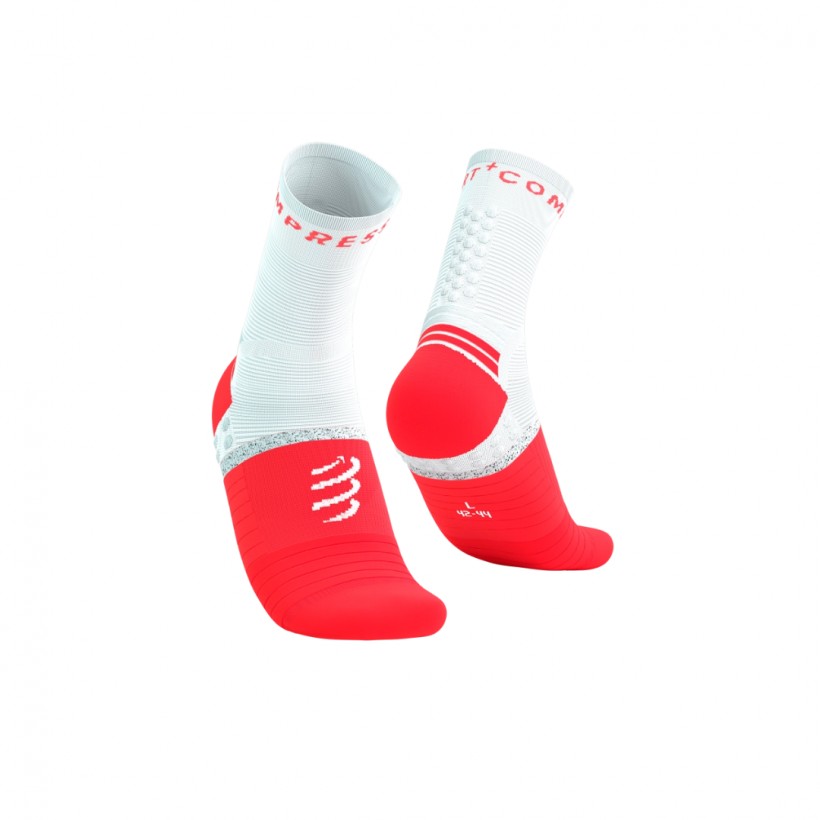 Skarpetki Compressport Pro Marathon Socks V2.0 Czerwono-Białe