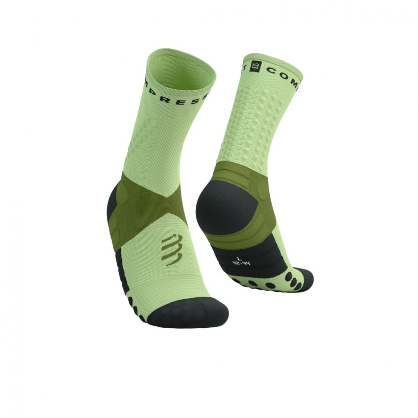 Calcetines Compressport Ultra Trail Socks V2.0 Verde Negro
