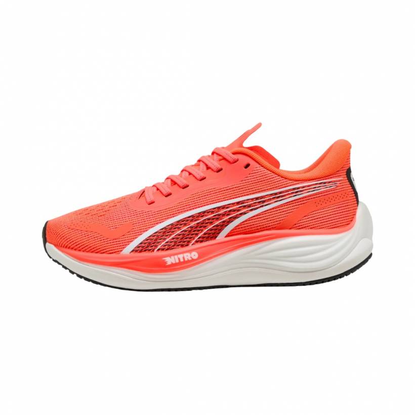 Ténis Puma Velocity Nitro 3 Vermelho Branco SS25 Mulher