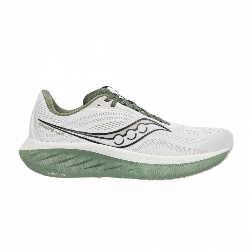 Ténis Saucony Ride 18 Branco Verde SS25