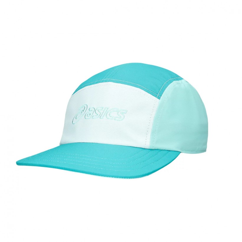 Casquette Asics 5 Panneaux Bleu Blanc