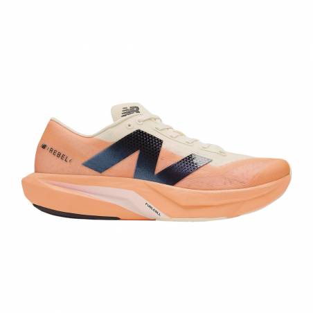 Ténis New Balance FuelCell Rebel v4 Laranja Branco SS25