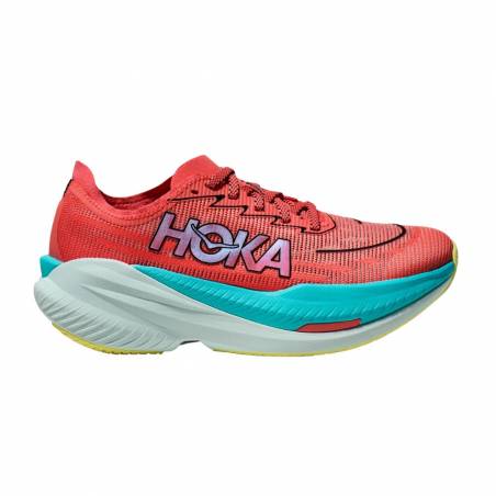 Ténis Hoka Mach X 2 Vermelho Azul SS25 Mulher