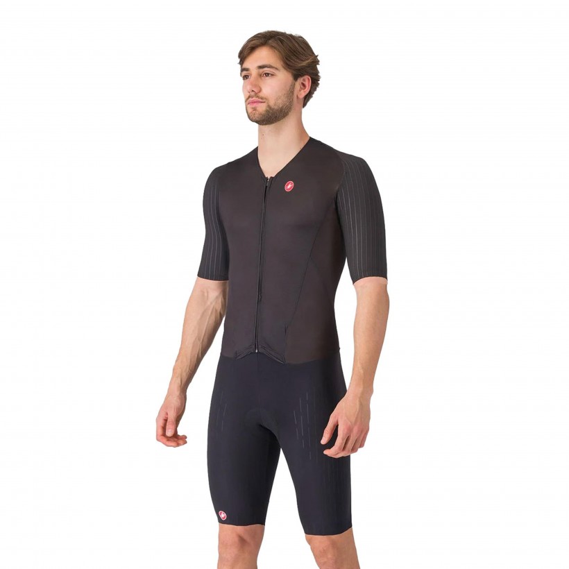 Macacão de Triatlo Castelli Free San Remo 3 M/C Preto