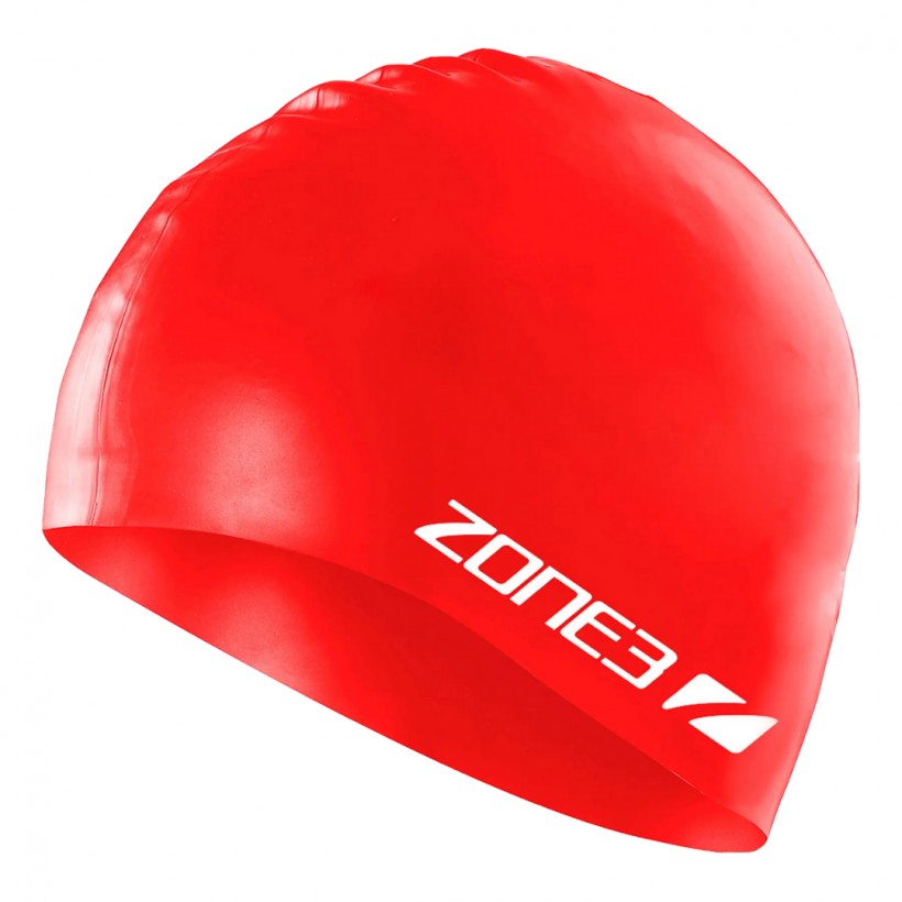 Cuffia da Nuoto Zone3 Silicone Rosso Bianco