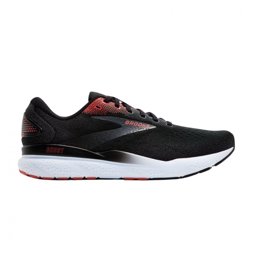 Chaussures Brooks Ghost 16 Noir Rouge SS25