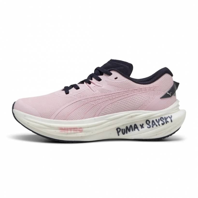 Ténis Puma x SAYSKY Deviate Nitro 3 Rosa Preto SS25