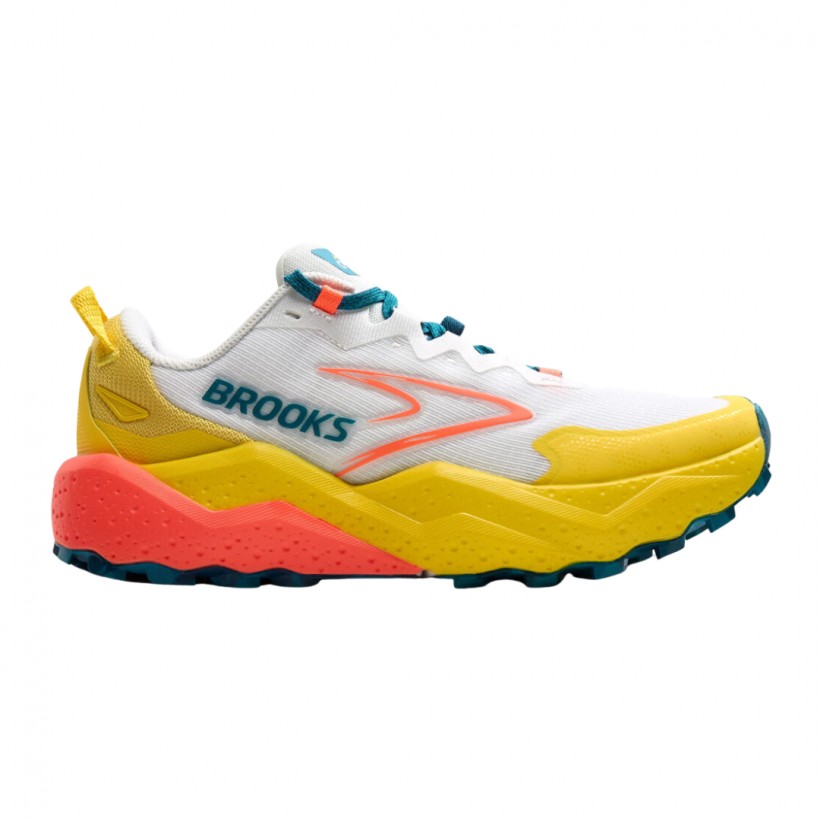 Brooks Caldera 8 Schuhe Weiß Gelb SS25 Damen