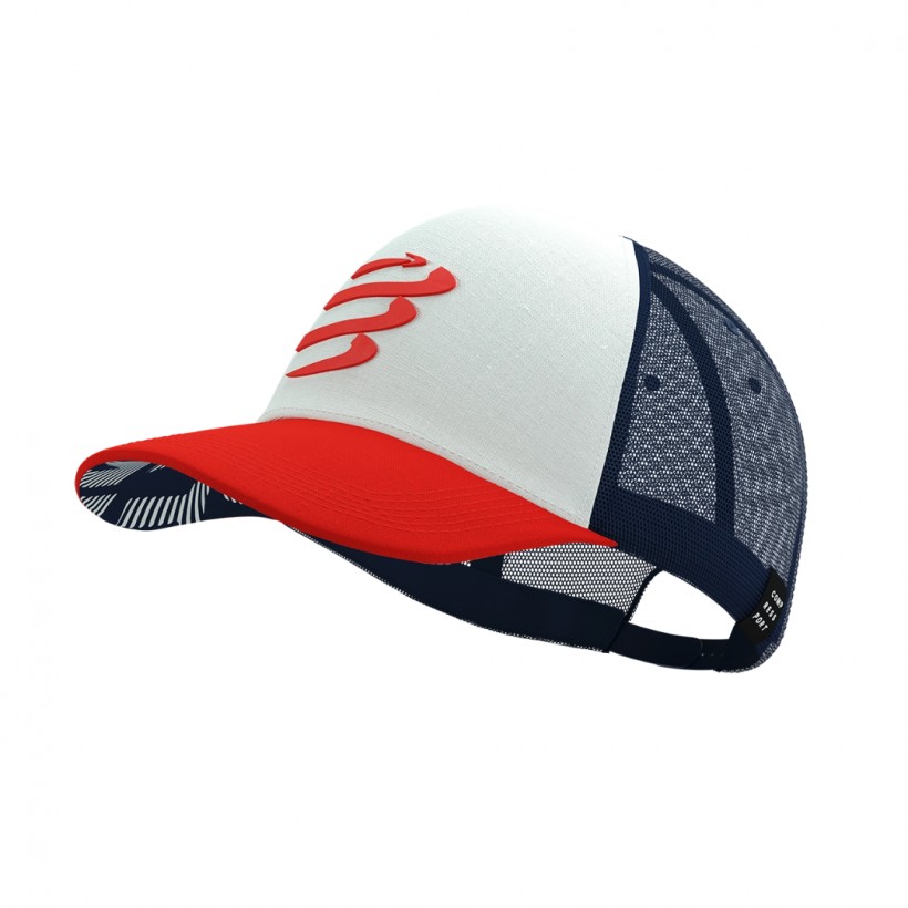 Cappello Compressport Trucker Blu Rosso