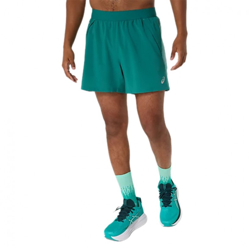 Asics Road 5in Short Grün