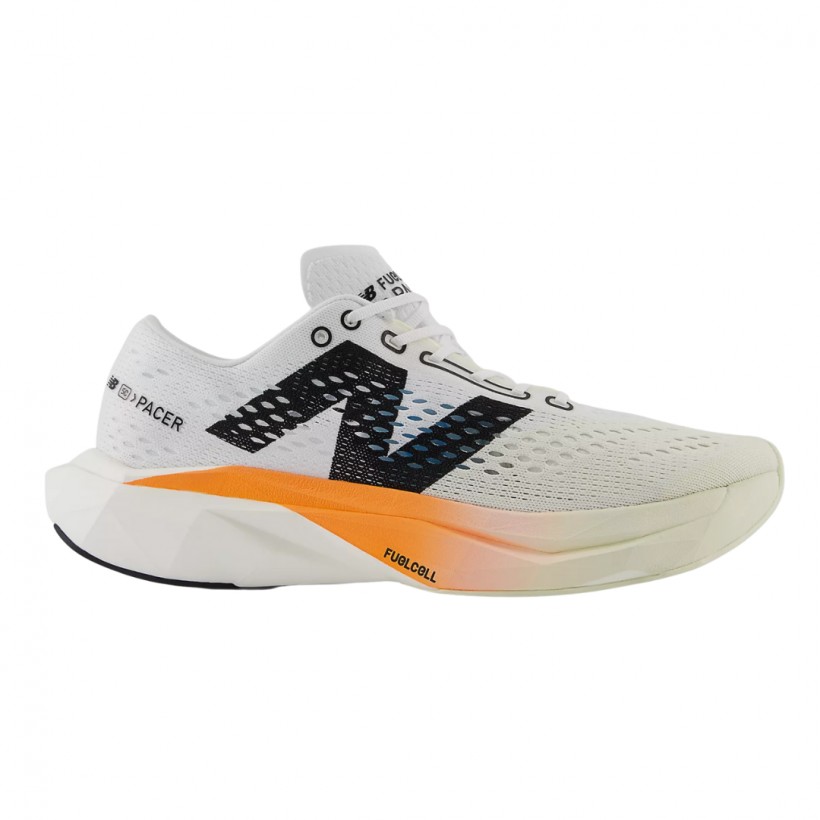 Zapatillas New Balance FuelCell SuperComp Pacer v2 Blanco Naranja SS25