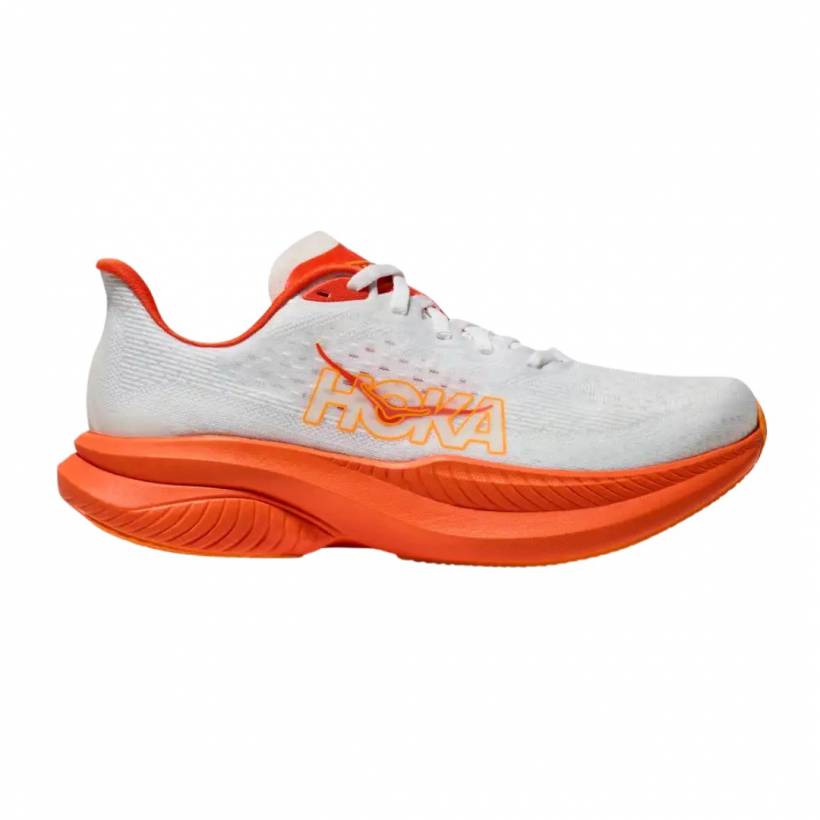 Zapatillas Hoka Mach 6 Blanco Naranja SS25