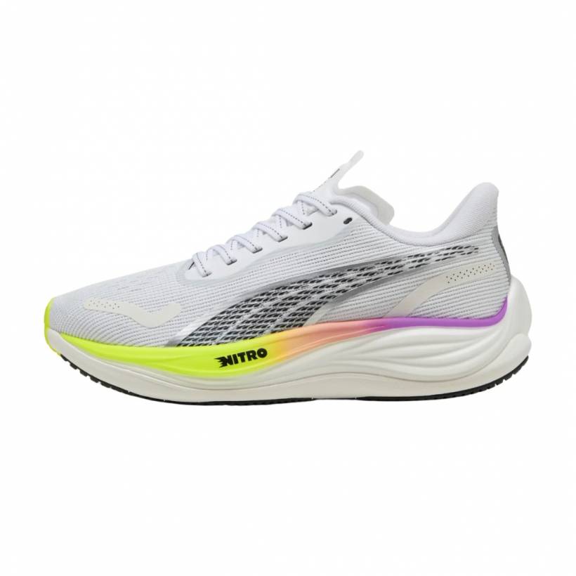 Puma Velocity Nitro 3 Schuhe Weiß Gelb SS25 Damen