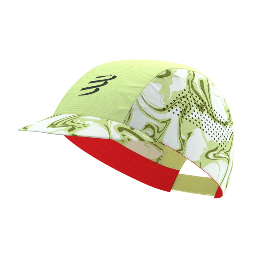 Czapka Compressport Pro Racing Cap Zielona Czerwona