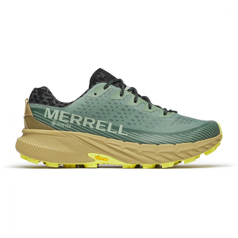 Merrell Agility Peak 5 Gore-Tex Schuhe Grün Braun SS25