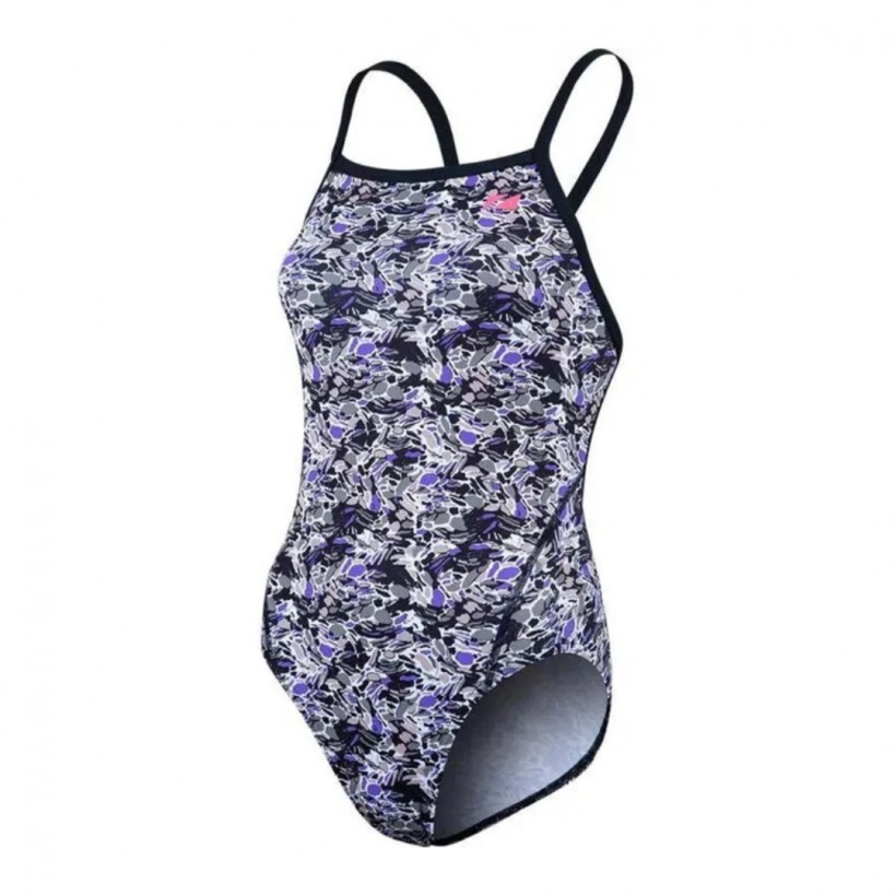 Bañador Zone3 Strap Back Pacific Koa Gris Negro Mujer