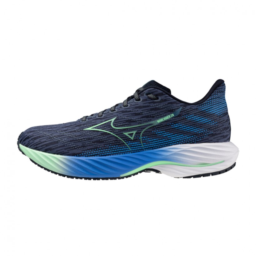 Buty Mizuno Wave Rider 28 Niebiesko-Zielone SS25