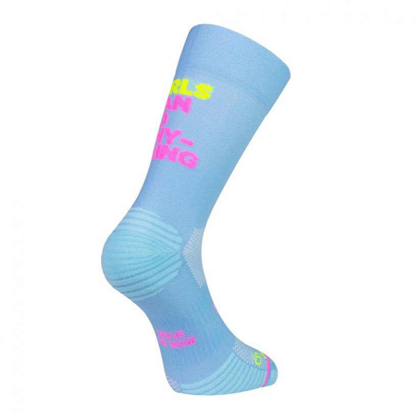 Calcetines Sporcks Girls Can Do Azul Rosa Amarillo