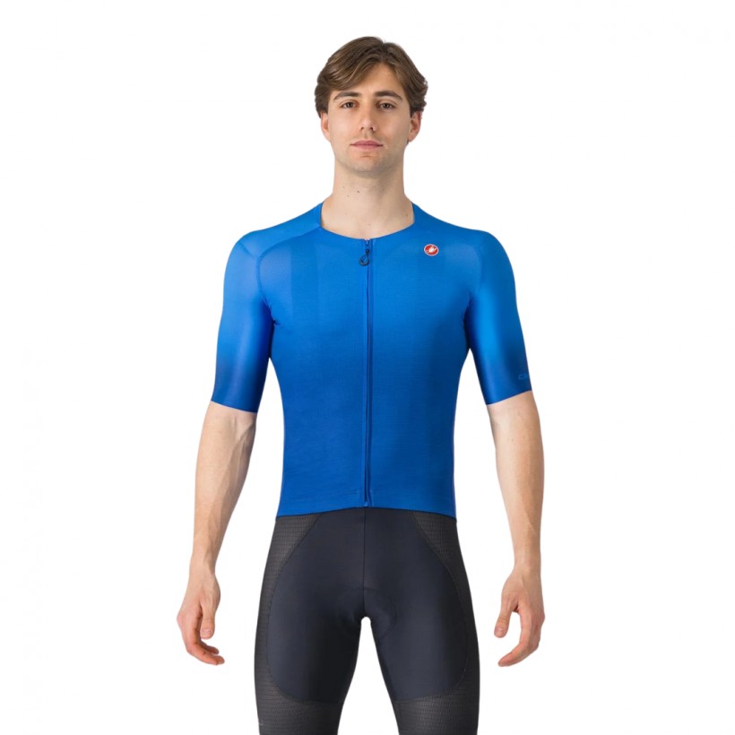 Maillot Castelli UPF Manches Courtes Bleu Italie