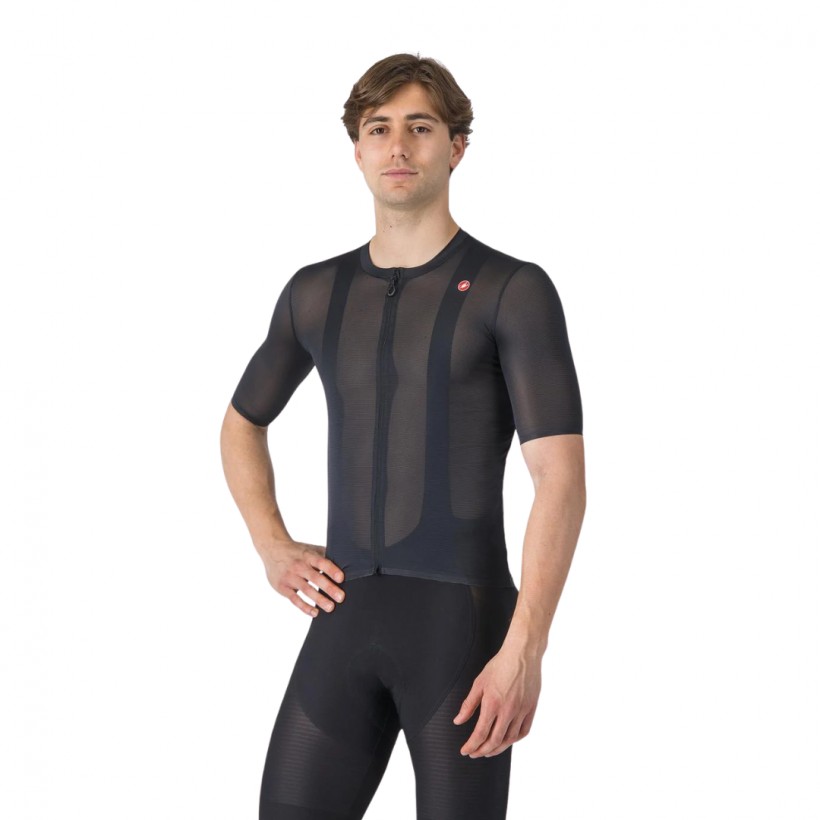 Maillot Castelli Superleggera A/C Manga Curta Preto Claro