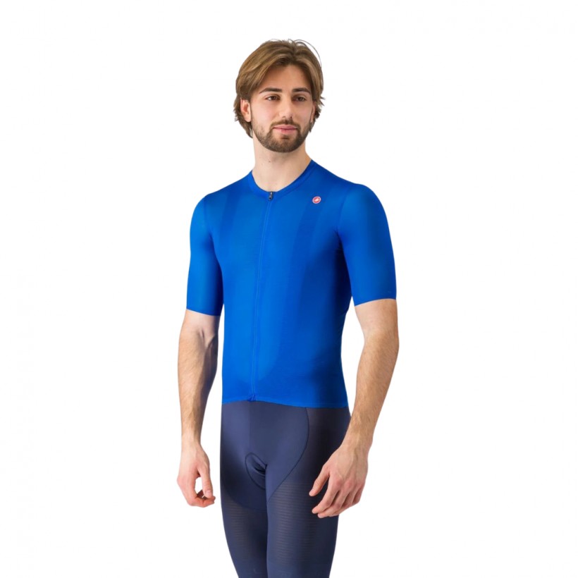Castelli Superleggera A/C Kurzarmtrikot Blau Italia