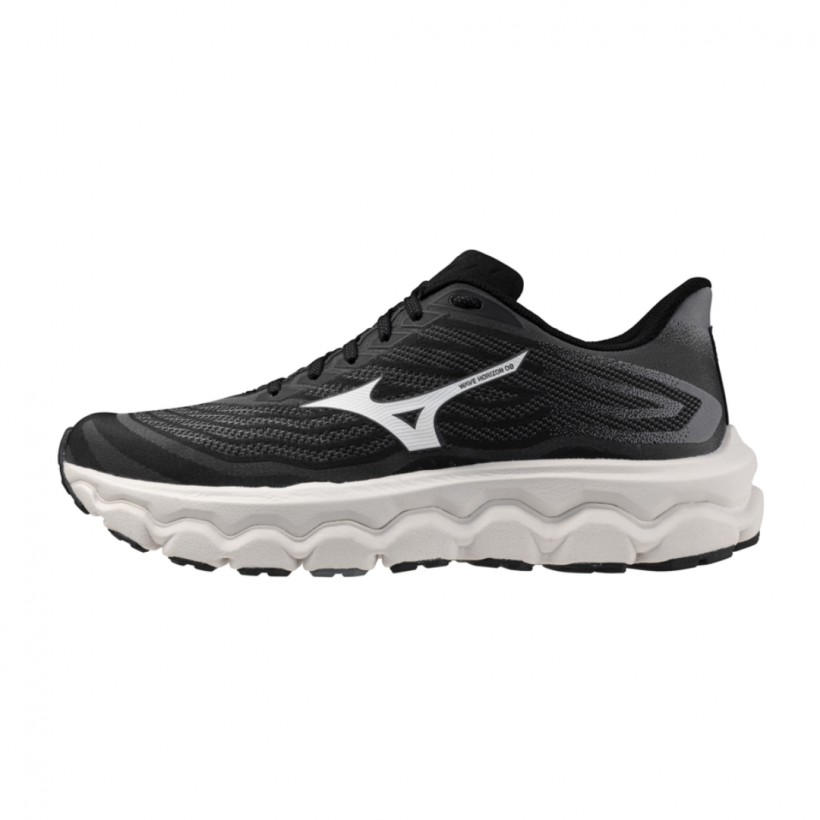 Tênis Mizuno Wave Horizon 8 Preto Branco SS25